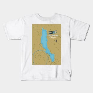 Lake Turkana Kenya Map Kids T-Shirt